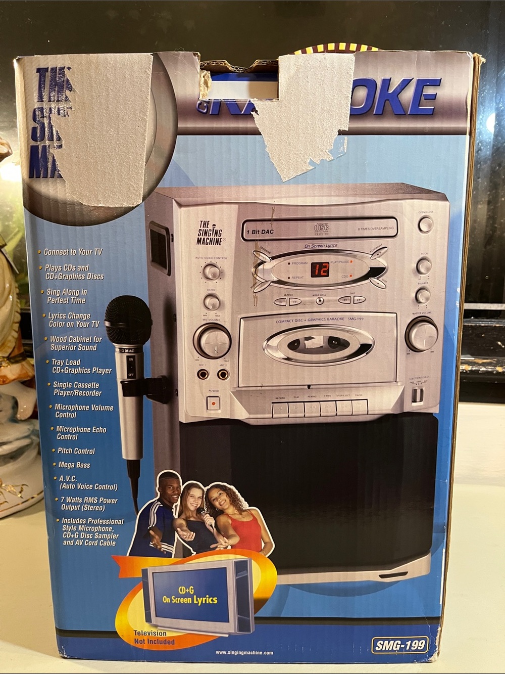Singing Machine SMG-199 Silver Karaoke System with Microphone